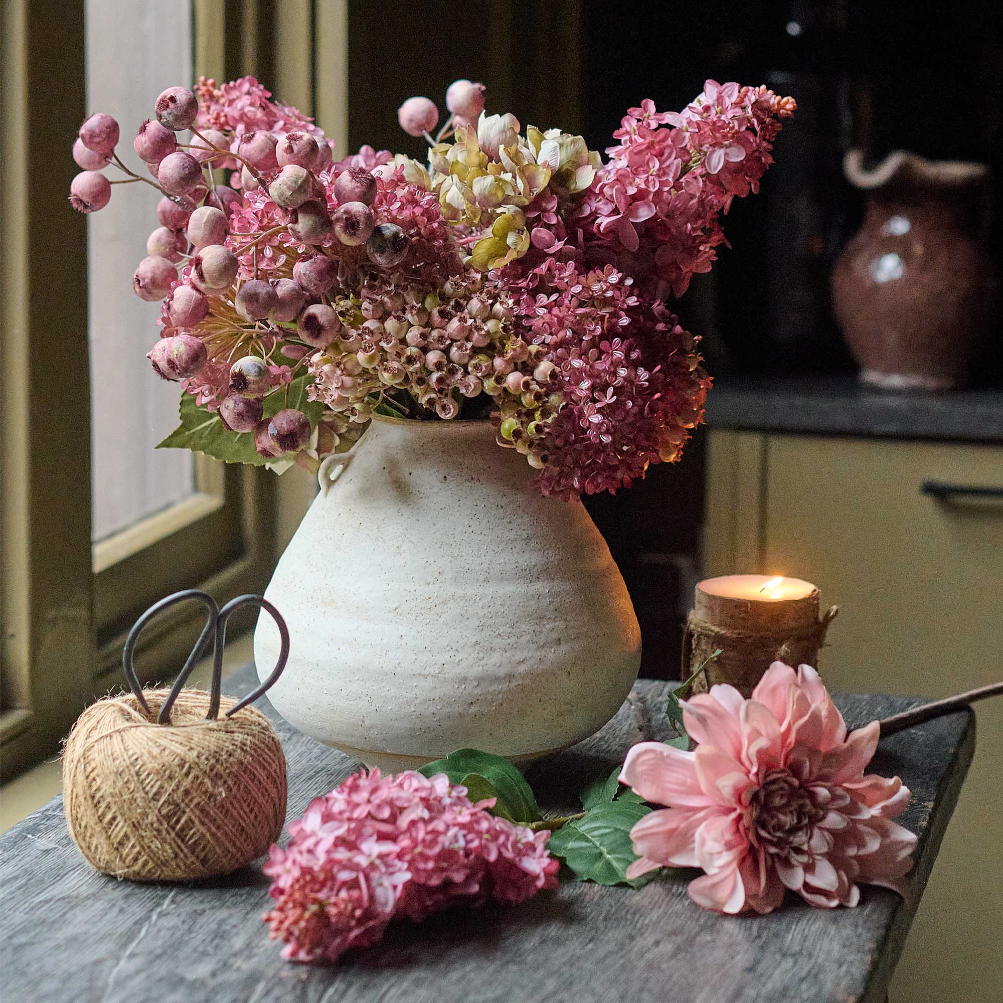 Artificial Cone Hydrangea, Sunset - Image 6