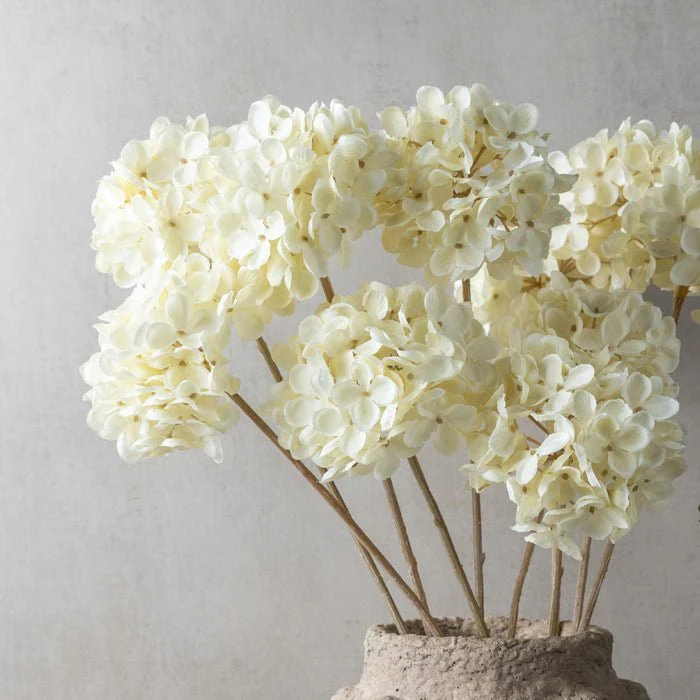Artificial Hydrangea, Cream - Image 4