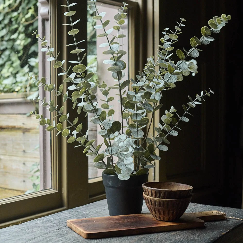 Artificial Eucalyptus Silver in Pot