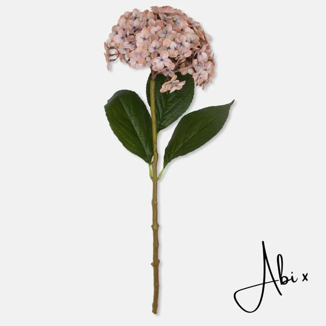 Artificial Real Touch Hydrangea, Antique Blush - Image 6