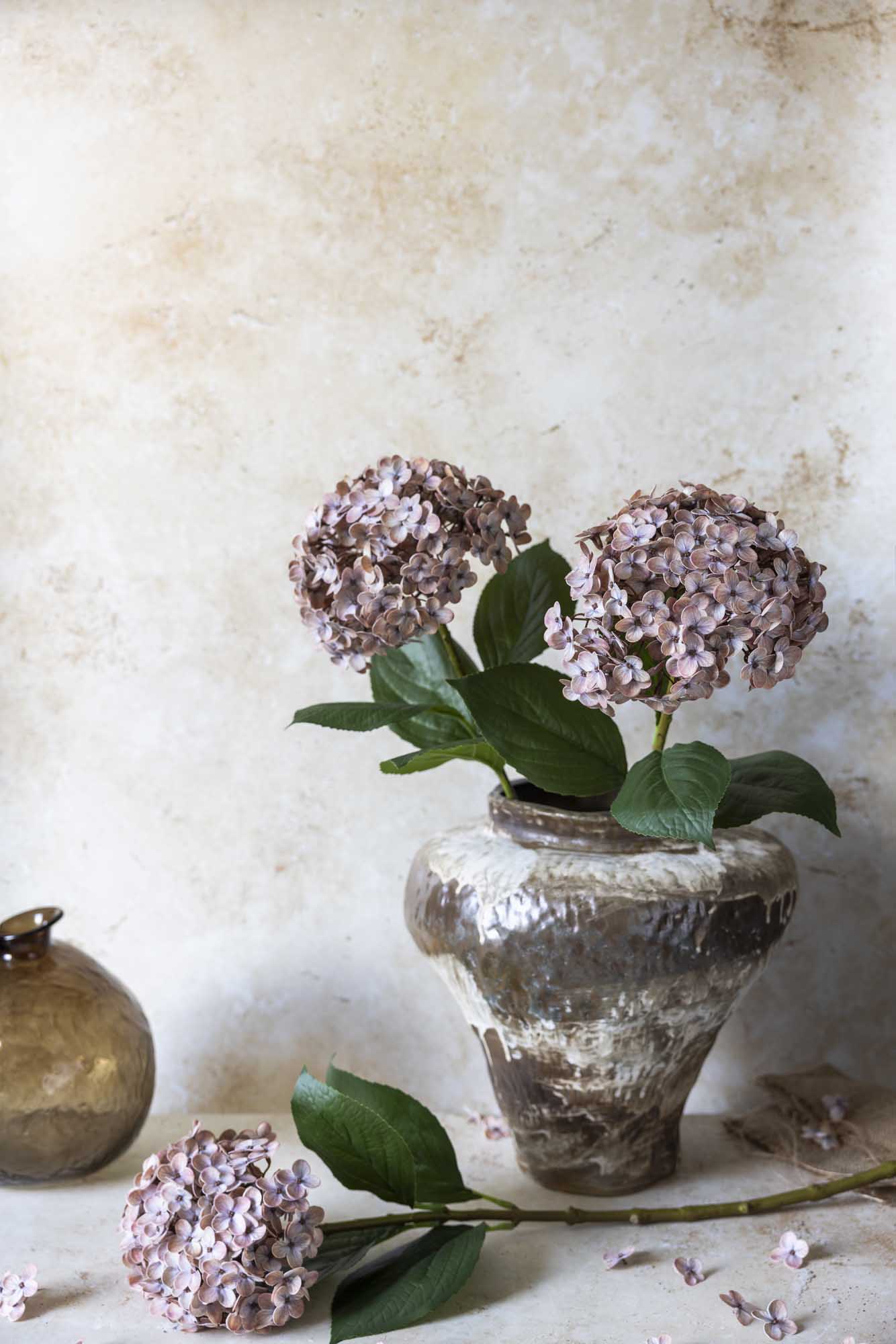 Artificial Real Touch Hydrangea, Antique Blush - Image 8
