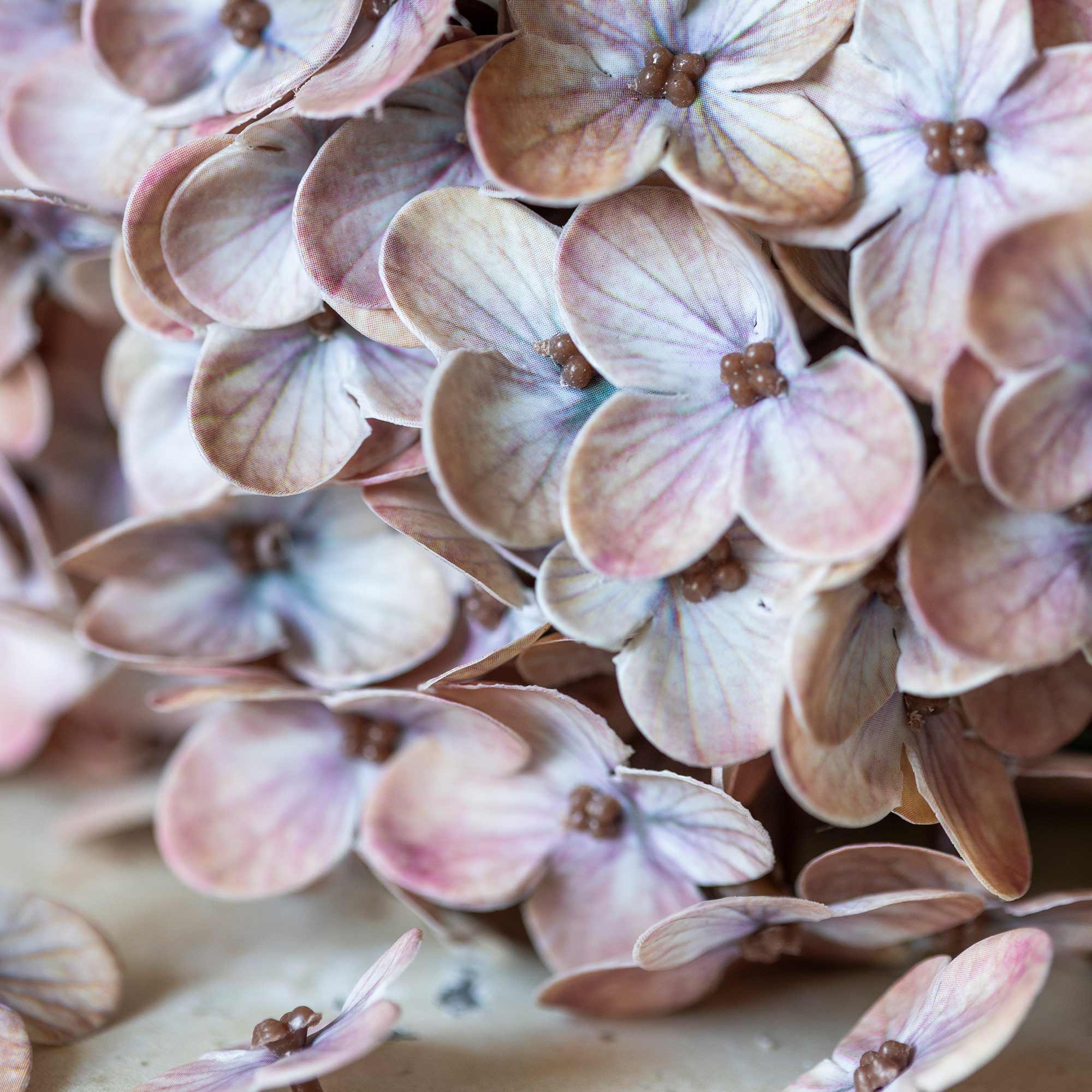 Artificial Real Touch Hydrangea, Antique Blush - Image 9