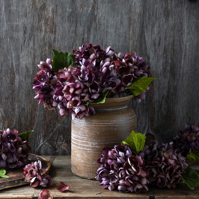 Artificial Hydrangea, Damson