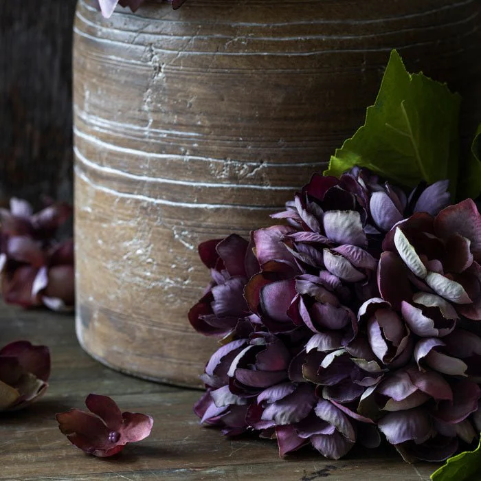 Artificial Hydrangea, Damson - Image 2
