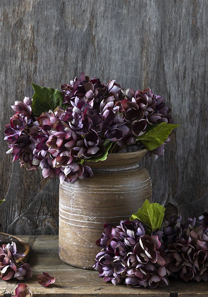 Artificial Hydrangea, Damson - Image 5