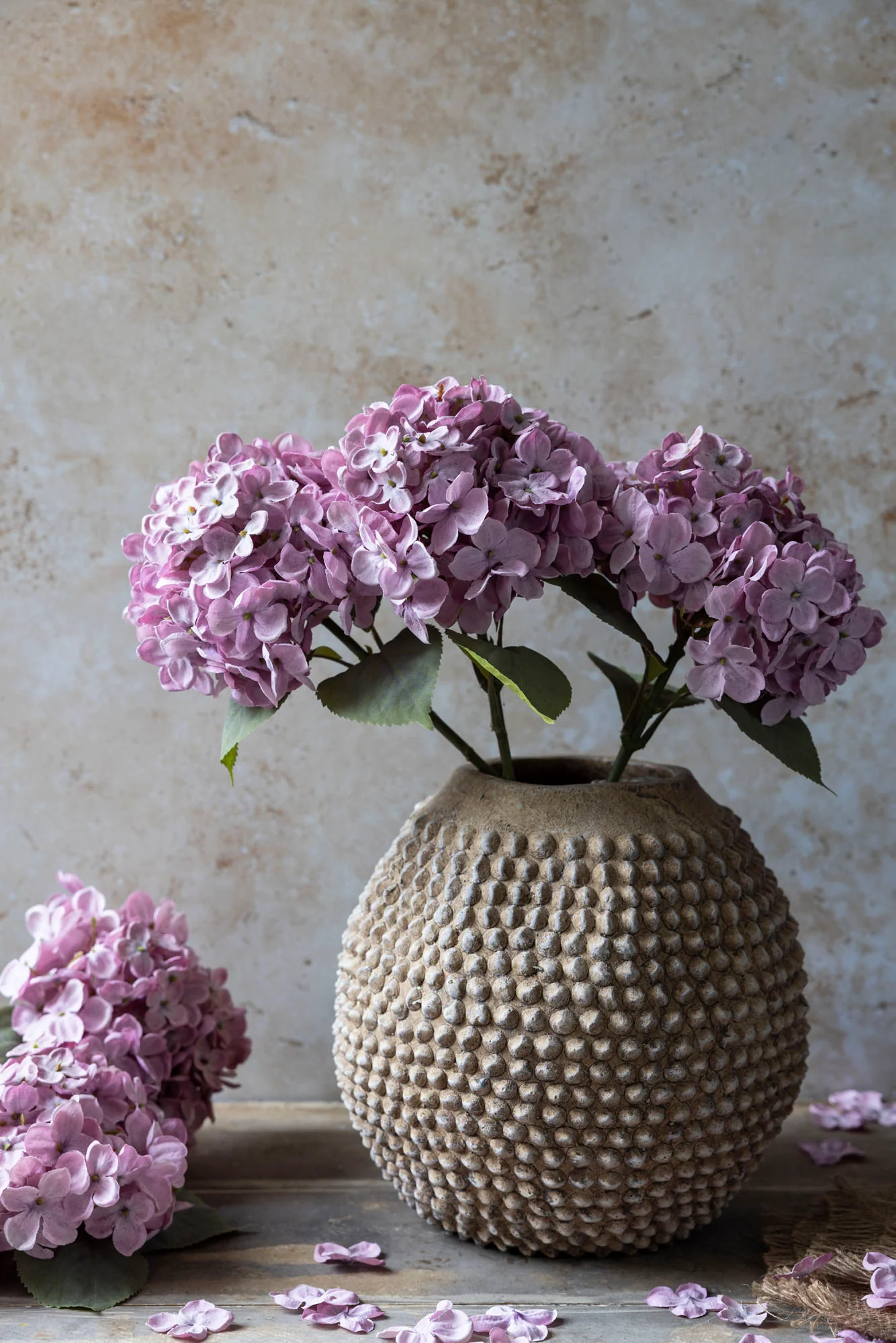 Artificial Hydrangea, Lilac - Image 5
