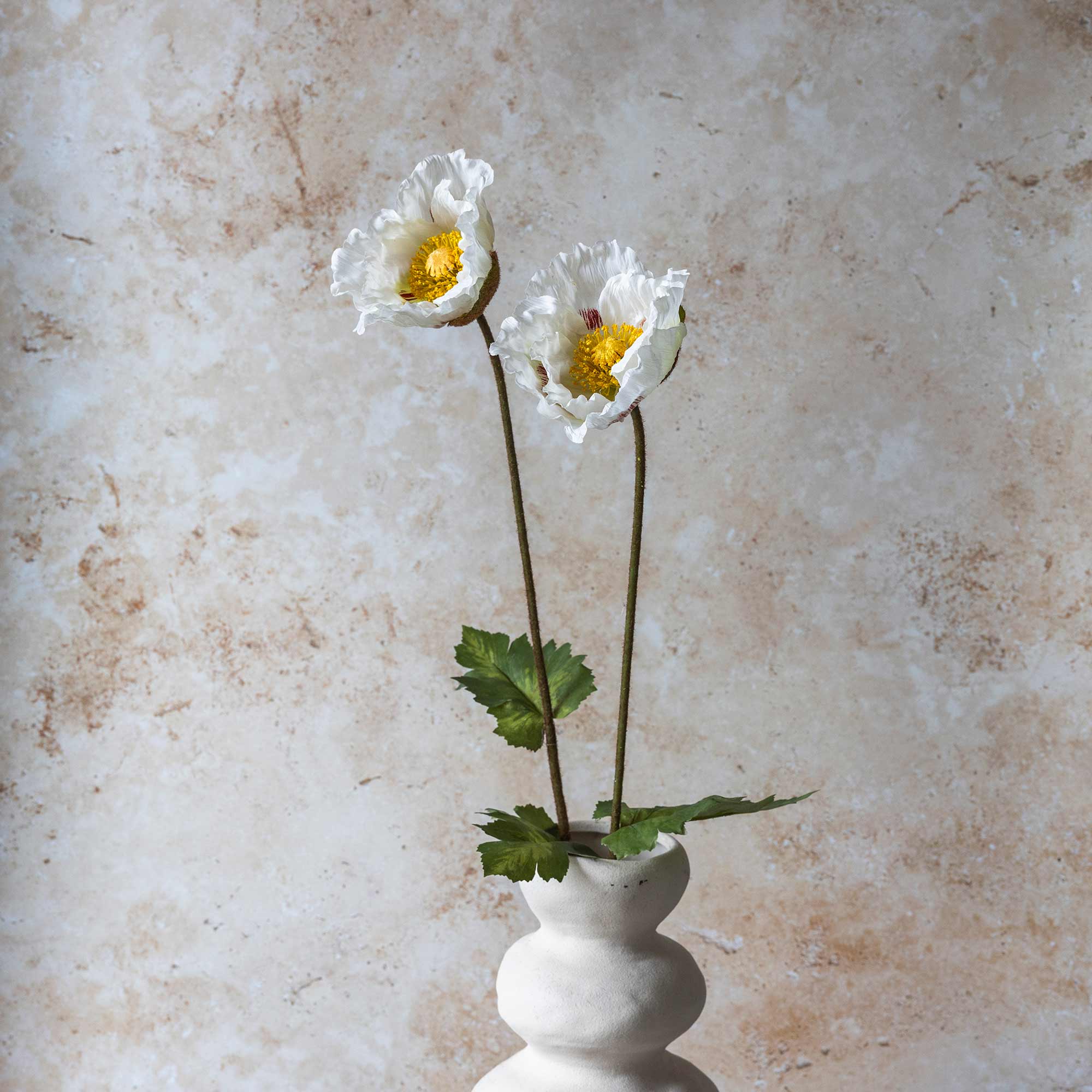 Artificial Poppy, White
