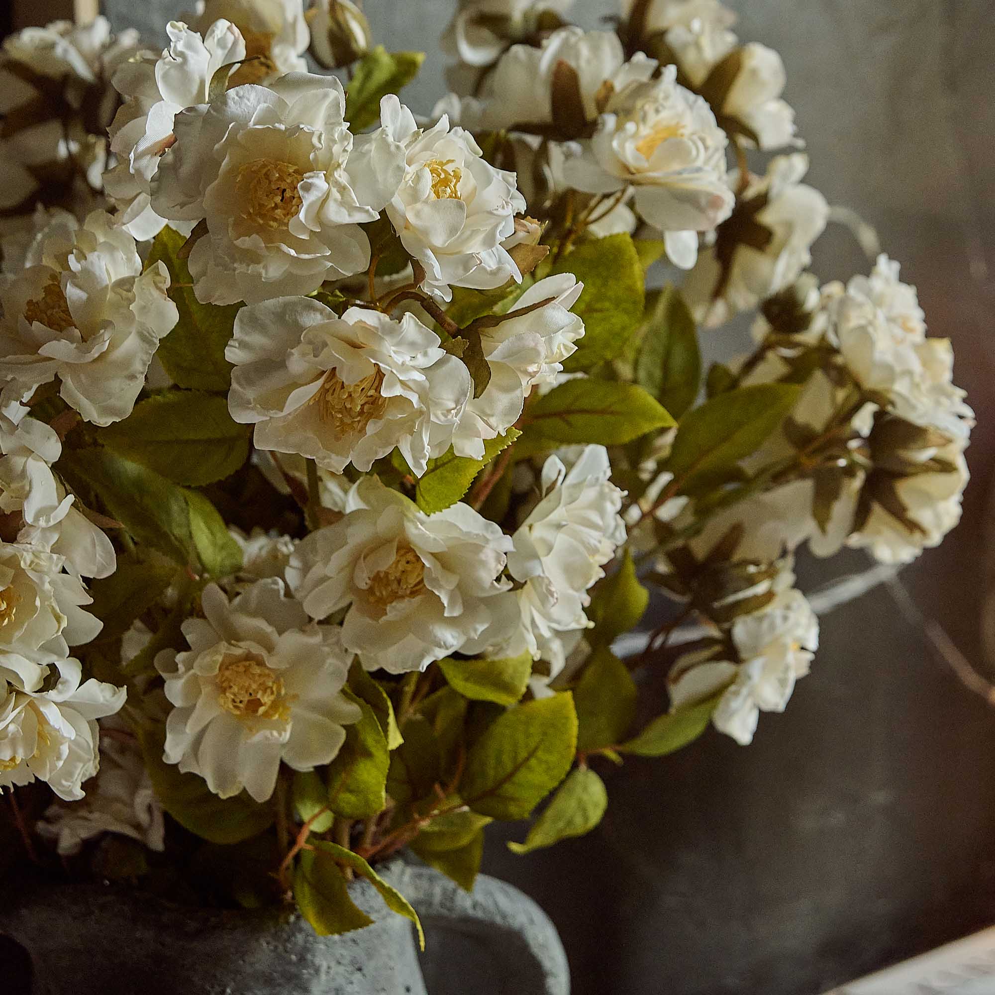 Artificial Rose Spray, Cream - Image 9
