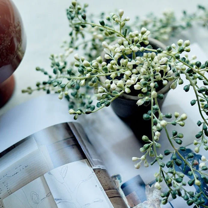 Artificial String of Pearls Succulent in Pot