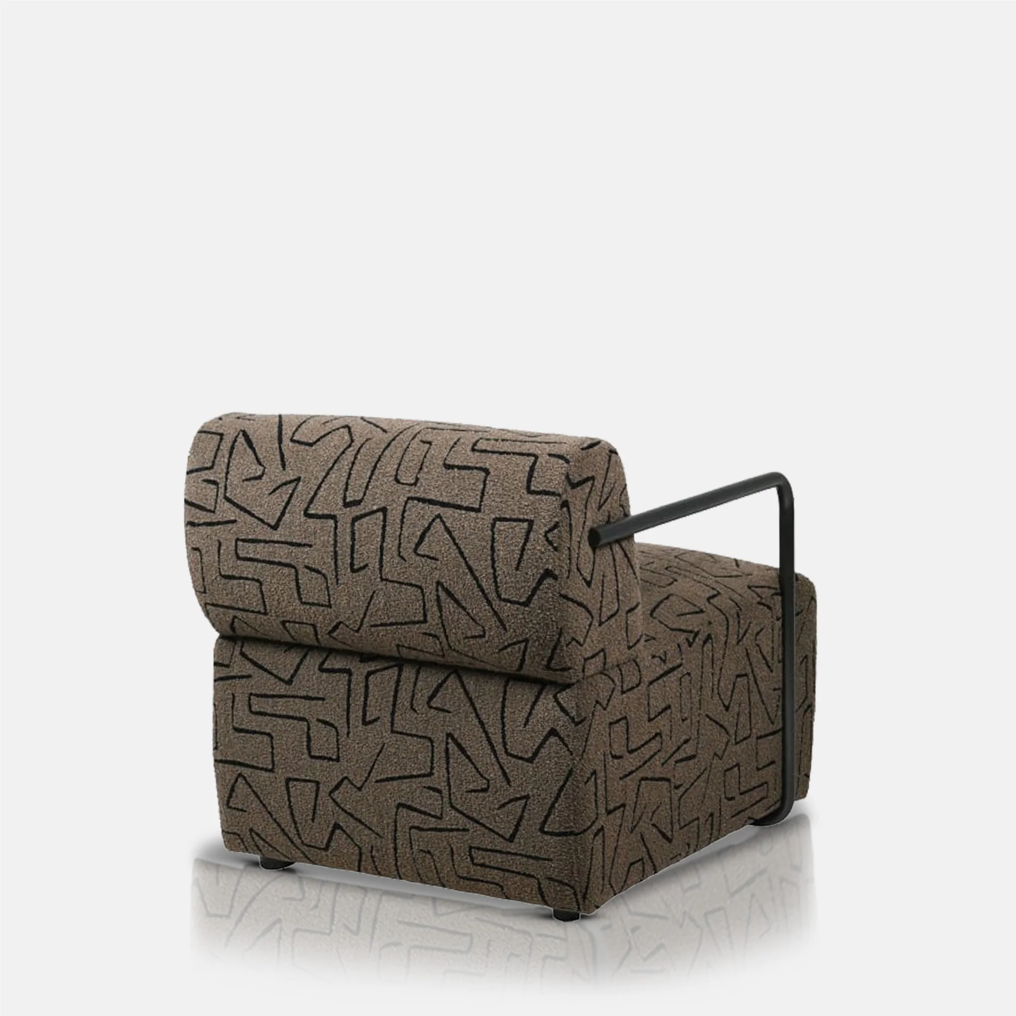 Baker Patterned Armchair - Image 2