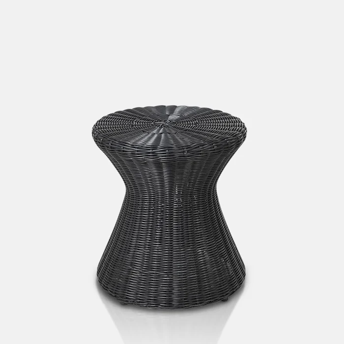 Black Tomo Wicker Stool