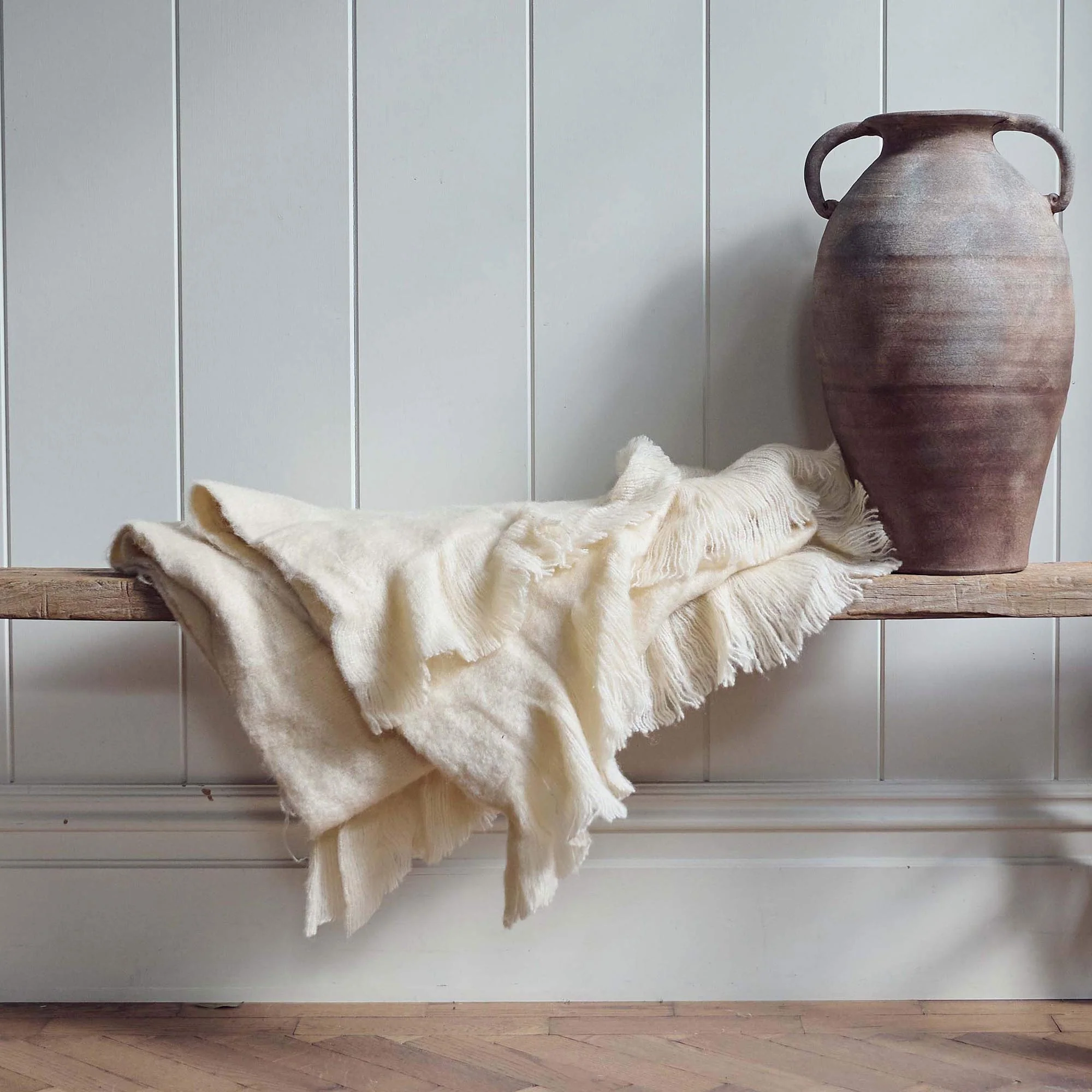 Borough Beige Throw - Image 2