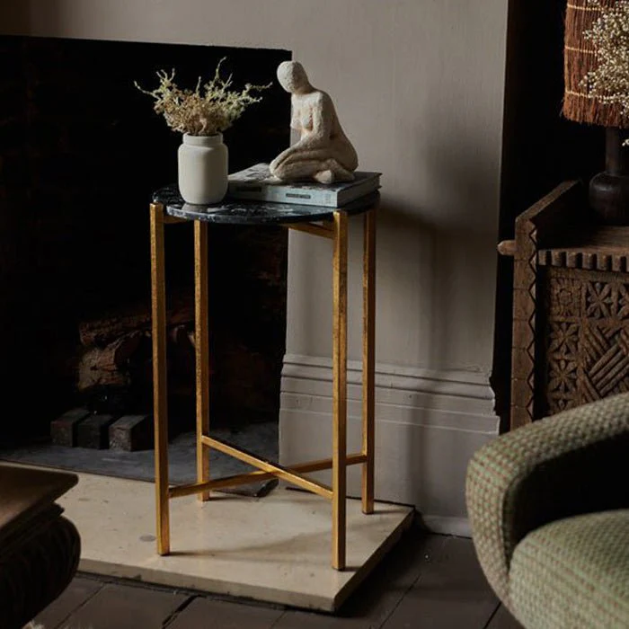 Brooksby Marble Effect Side Table