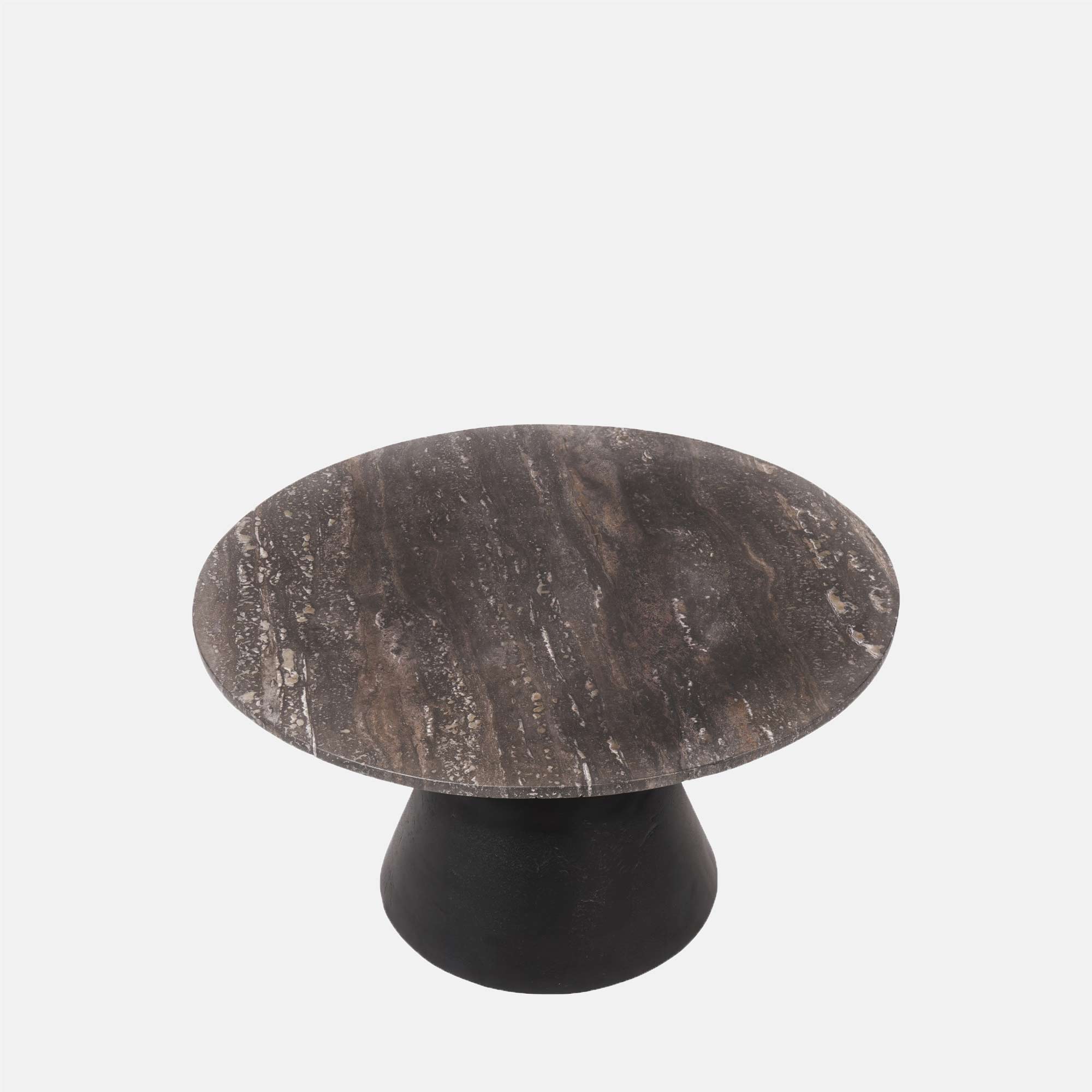 Burley Travertine Coffee Table, Charcoal - Image 2