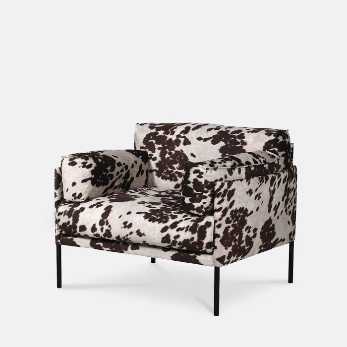 Calverton Cowhide Print Armchair - Image 4