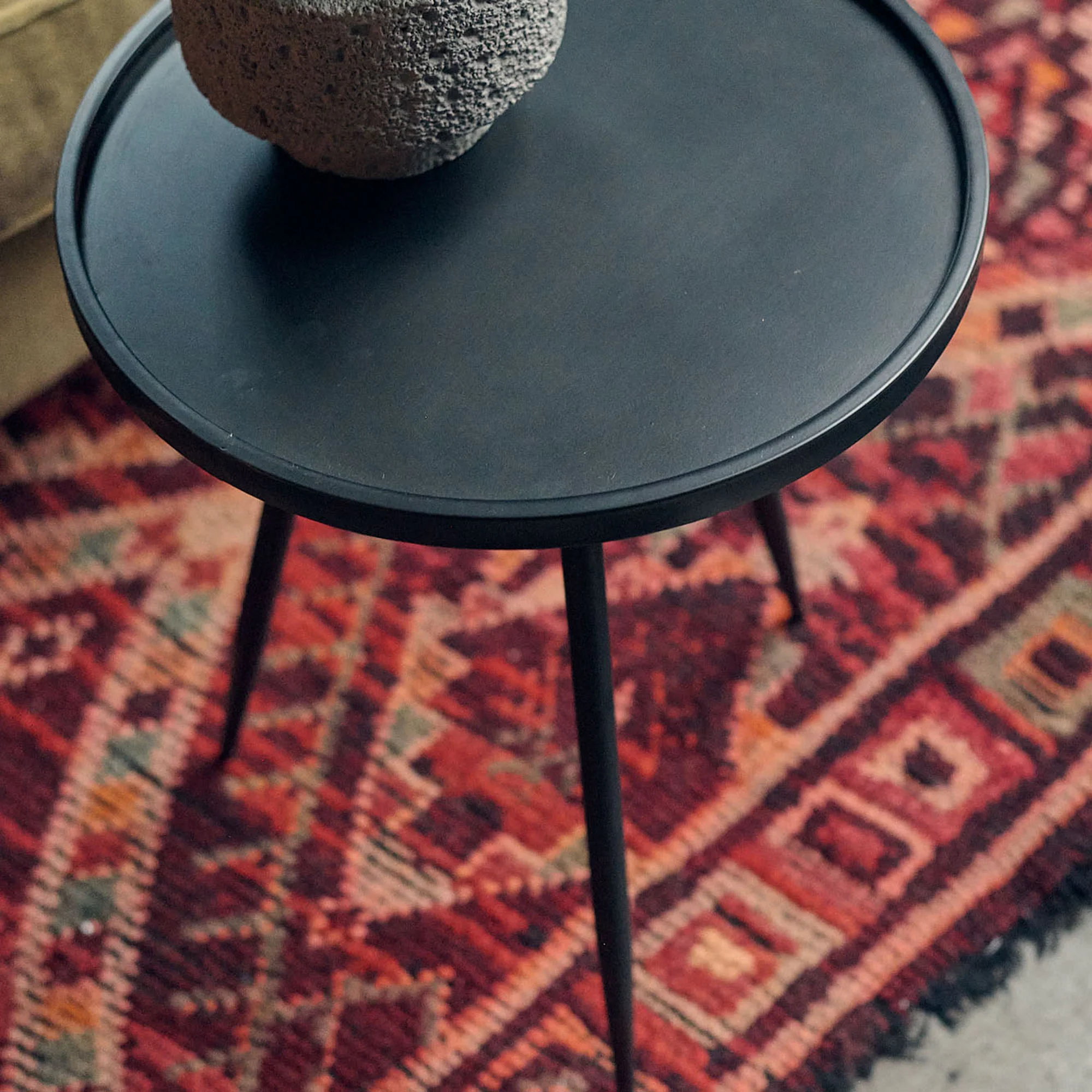 Declan Metal Side Table, Zinc