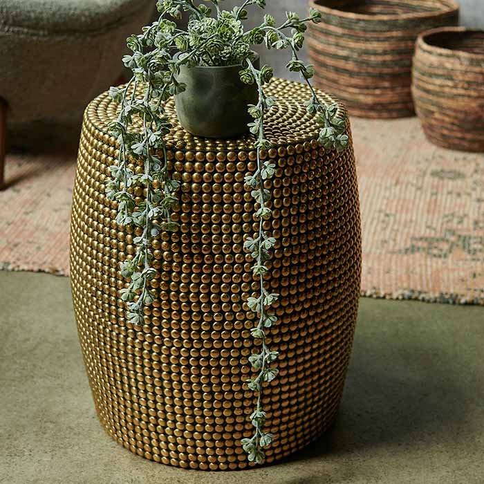 Dewitt Brass Stud Stool - Image 2