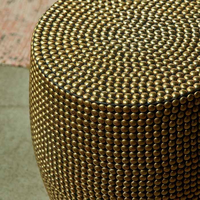 Dewitt Brass Stud Stool - Image 3