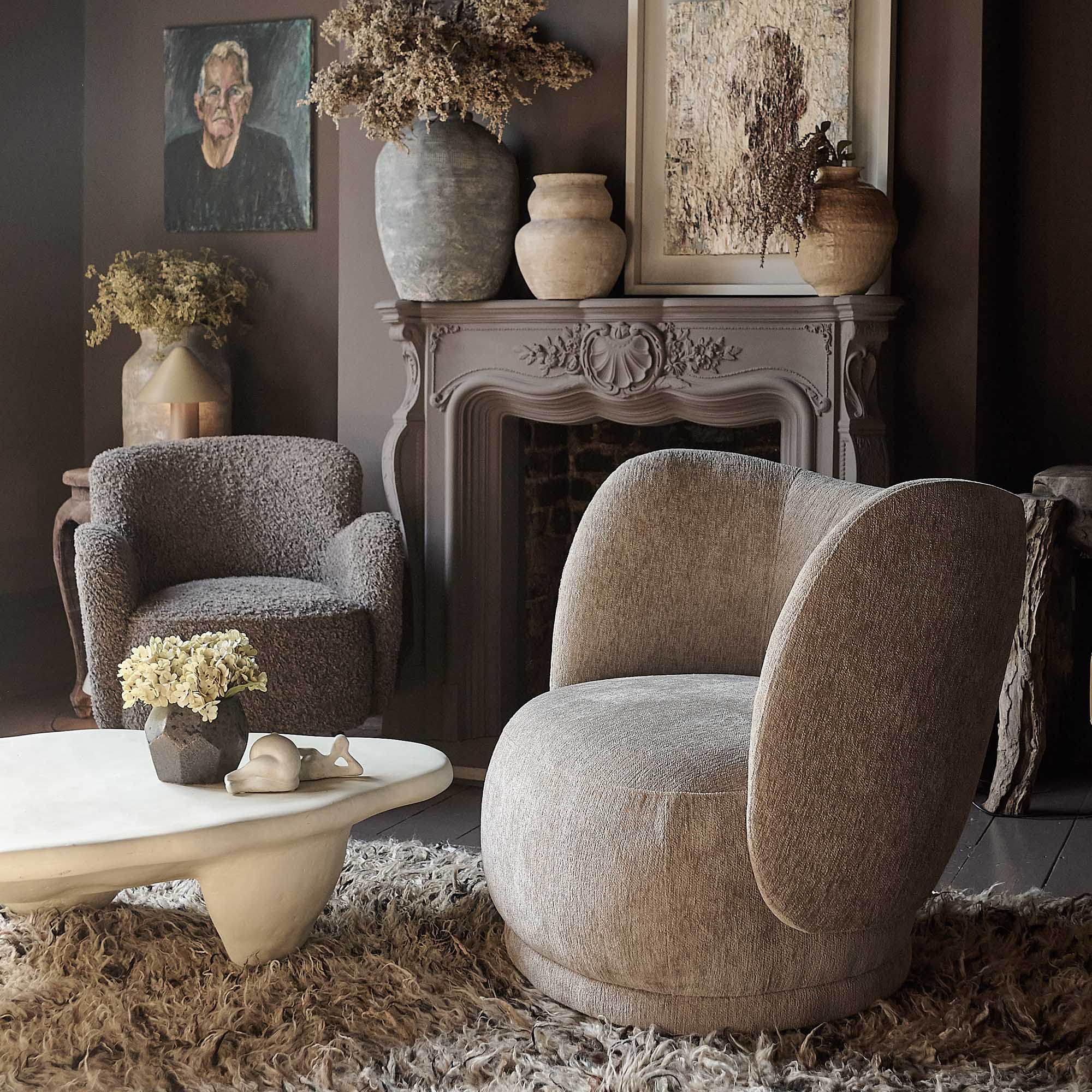 Doherty Curved Accent Chair