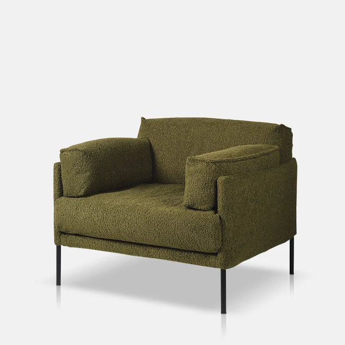 Eartha Green Boucle Armchair - Image 4