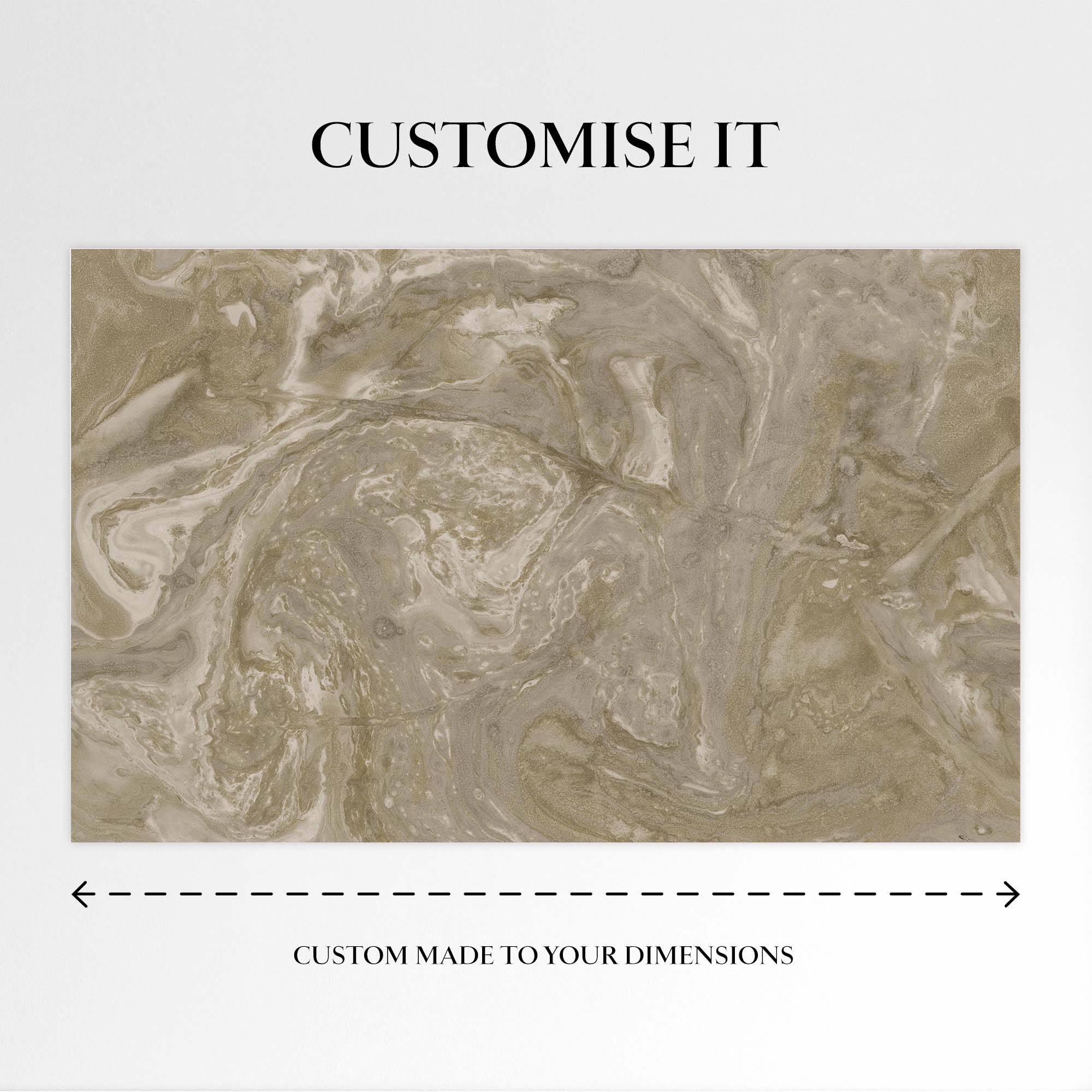 Ethereal Marble Mural, Golden - Image 5