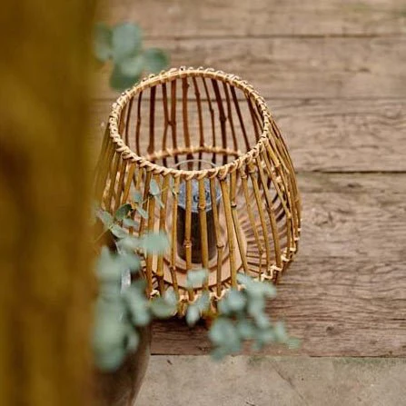 Fabian Bamboo Candle Lantern - Image 3