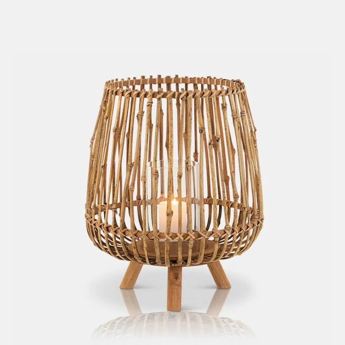 Fabian Bamboo Candle Lantern - Image 4