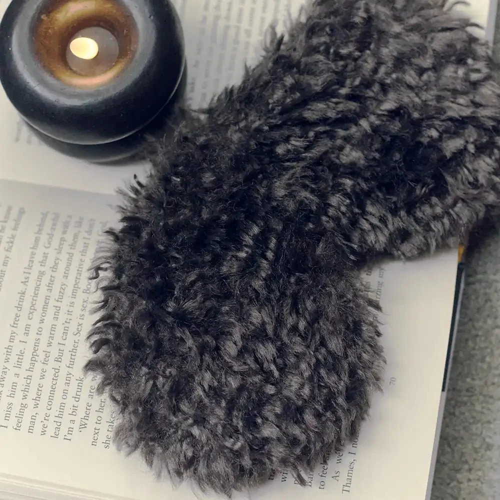 Faux Fur Eye Mask, Mocha - Image 3