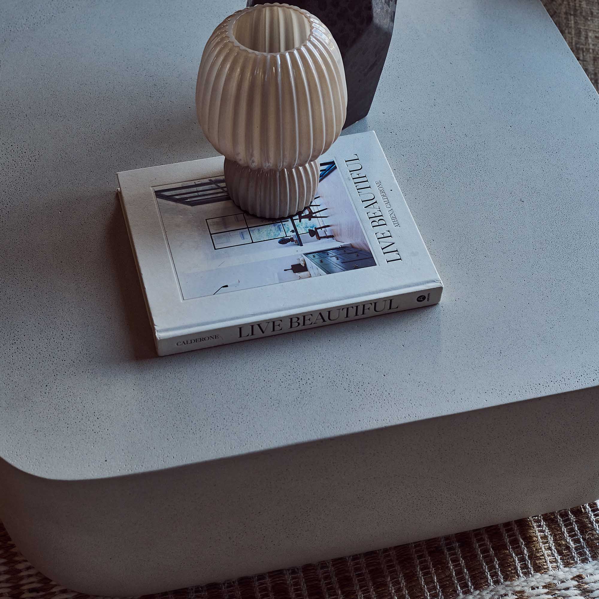 Flat Top Concrete Coffee Table - Image 5