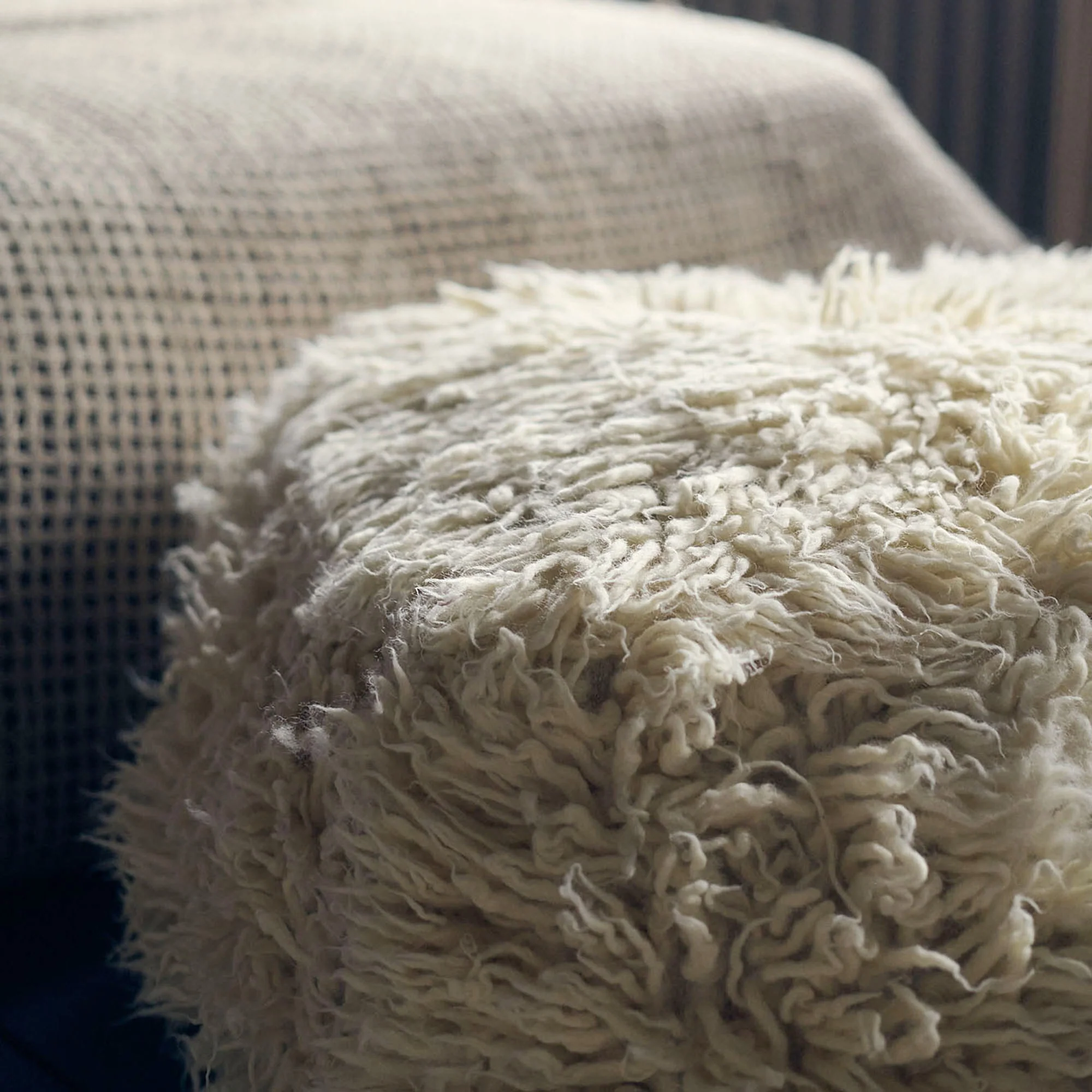 Folsom Cream Pouffe - Image 3