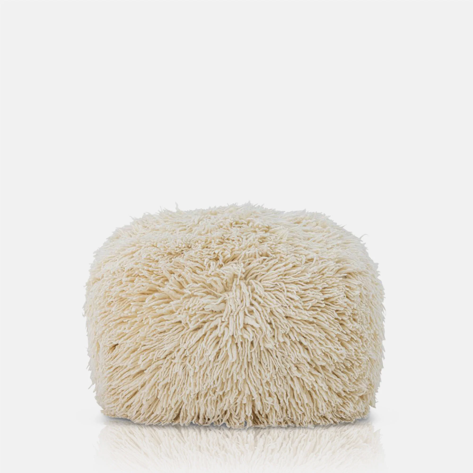 Folsom Cream Pouffe - Image 4