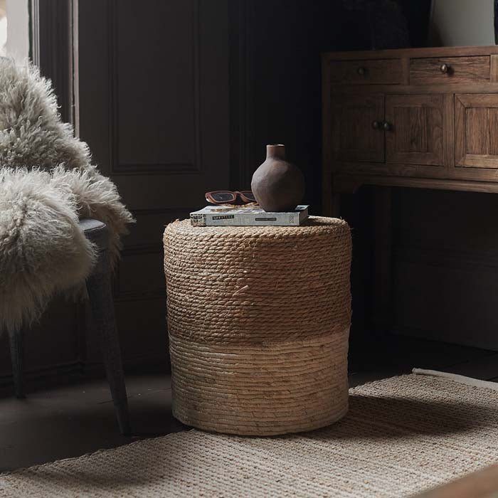 Hadlow Woven Rope Stool - Image 2
