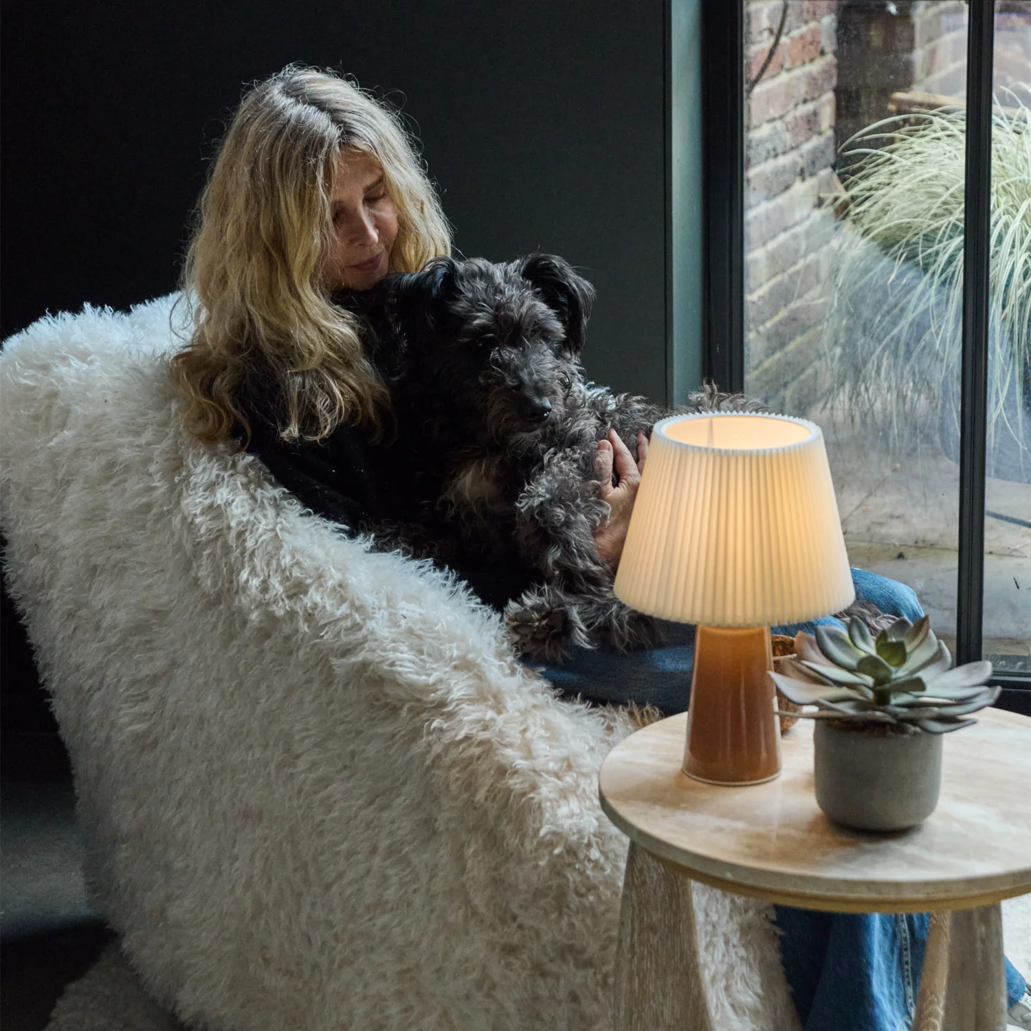 Hamish Faux Sheepskin Armchair - Image 3