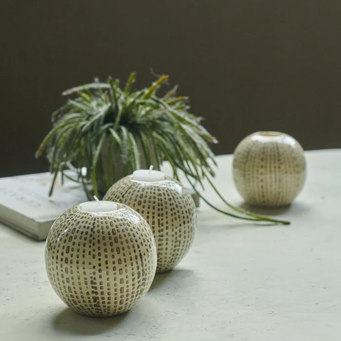 Harmon Ceramic Candle Holder