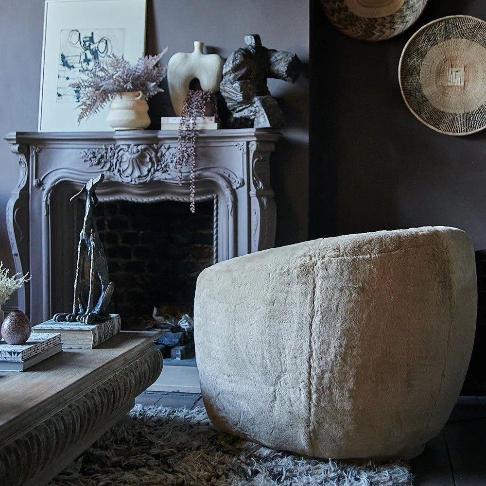 Heidi Faux Sheepskin Swivel Armchair - Image 5