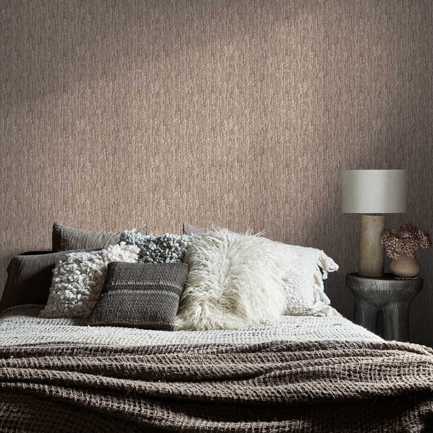 Heirloom Knit Wallpaper, Baked Beige - Image 2