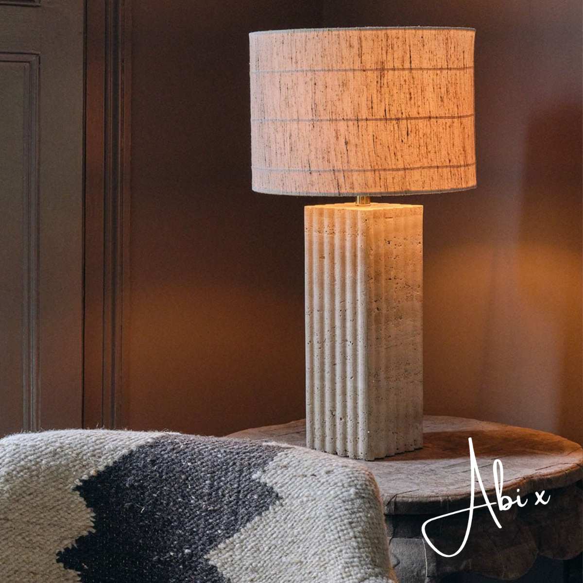 Hurdcott Travertine Table Lamp - Image 5