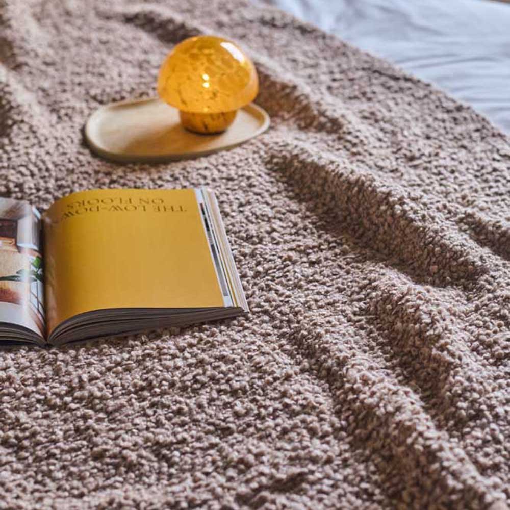 Kirsten Boucle Throw, Taupe - Image 3