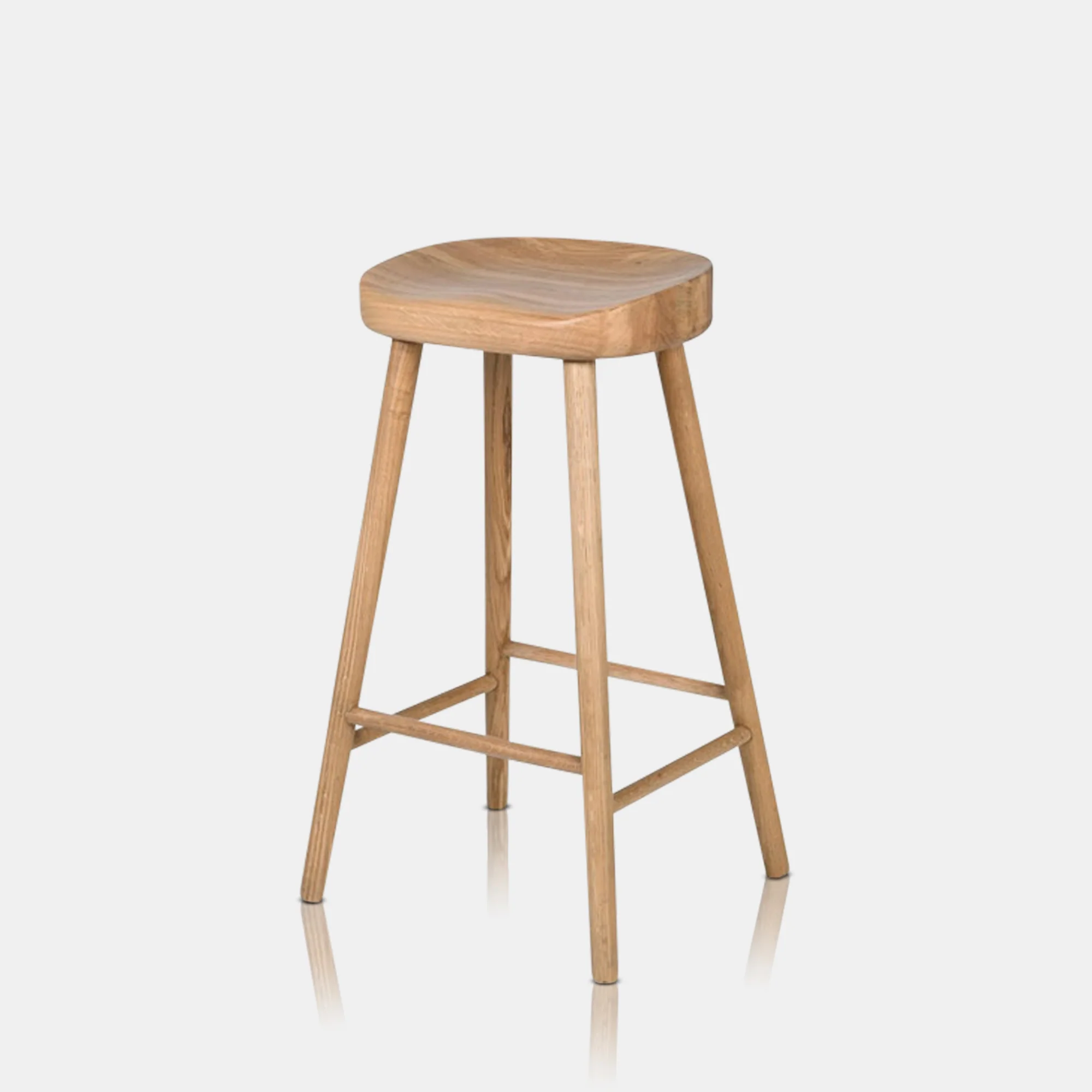 Laurie Oak Bar Stool - Image 4