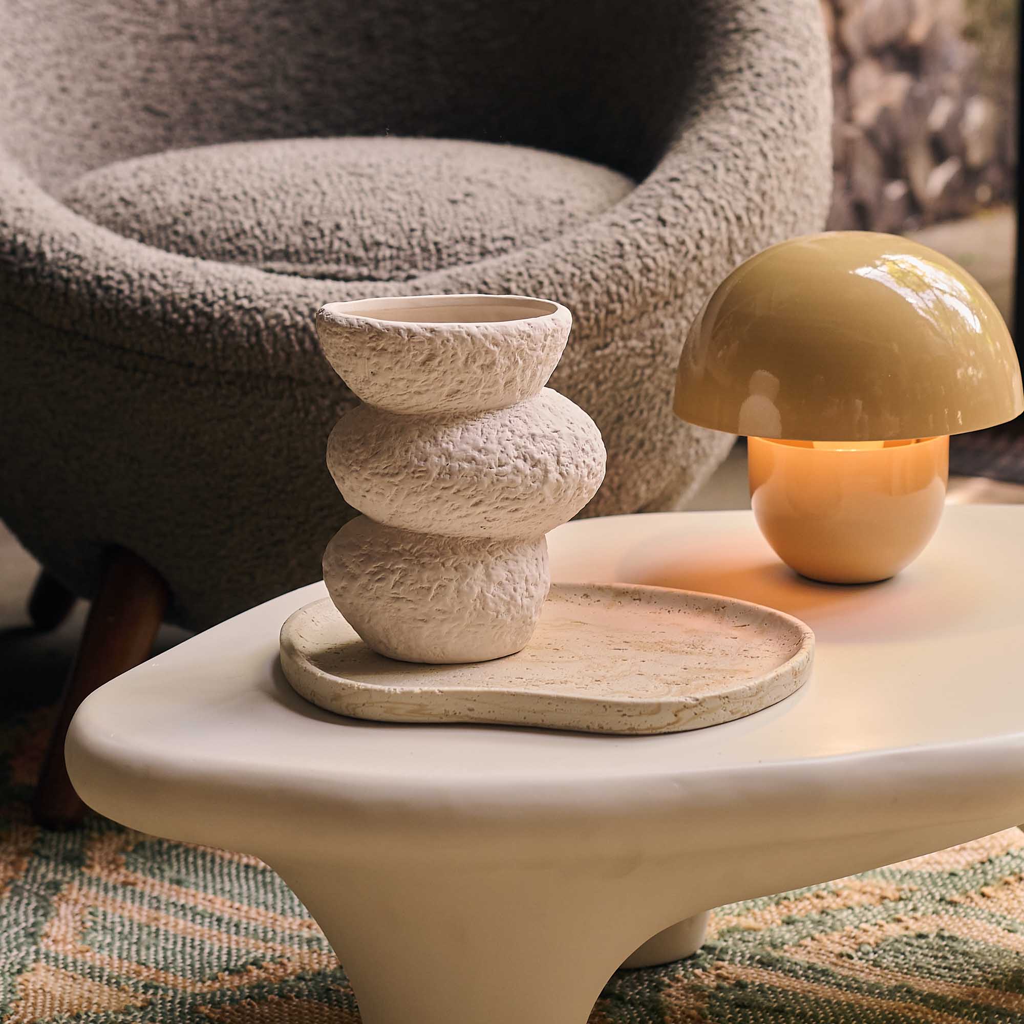 Lennon Dome Table Lamp, Flax - Image 2