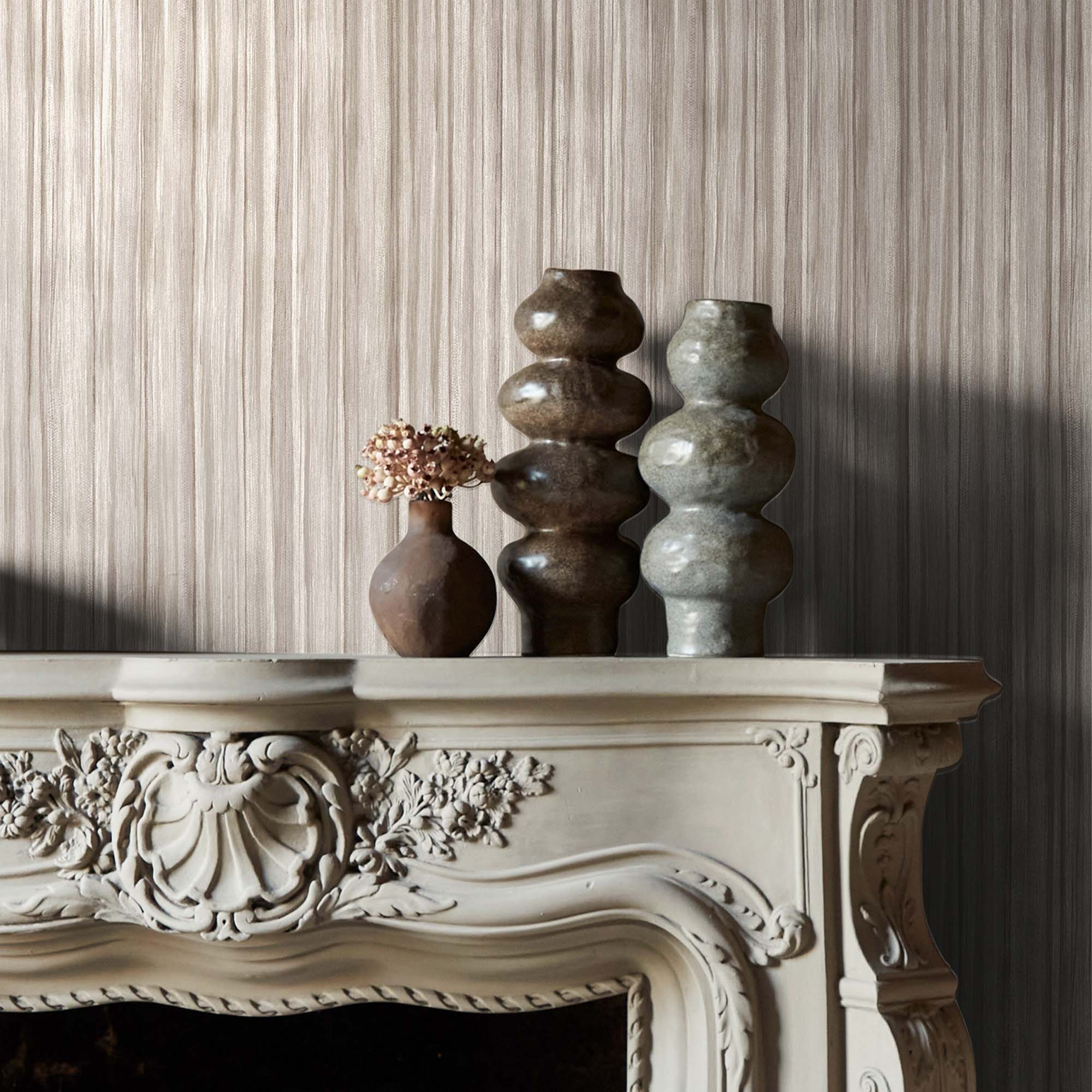 Linear Luxe Wallpaper, Pewter