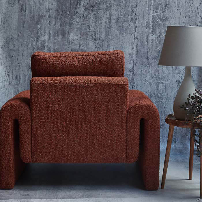 Manhattan Boucle Armchair, Rust - Image 3