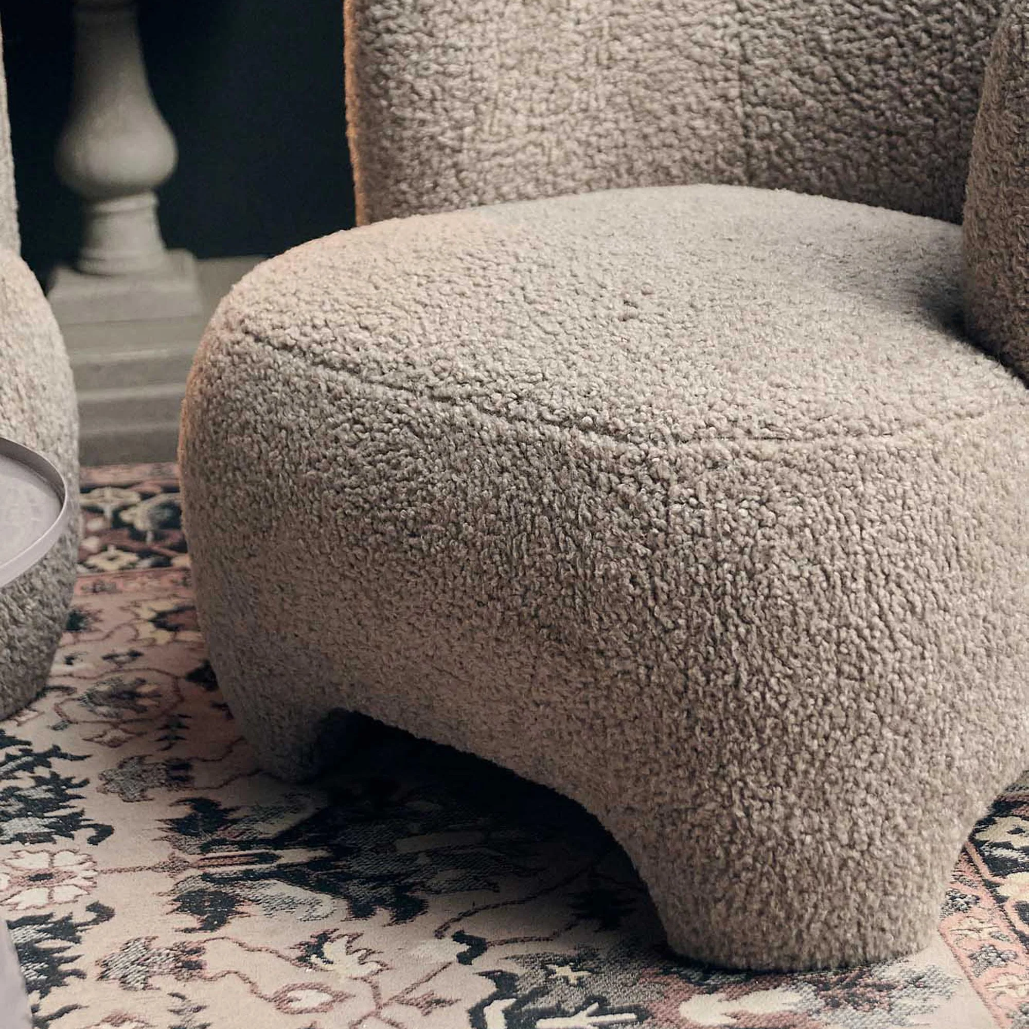 Nadia Curved Armchair, Taupe - Image 5