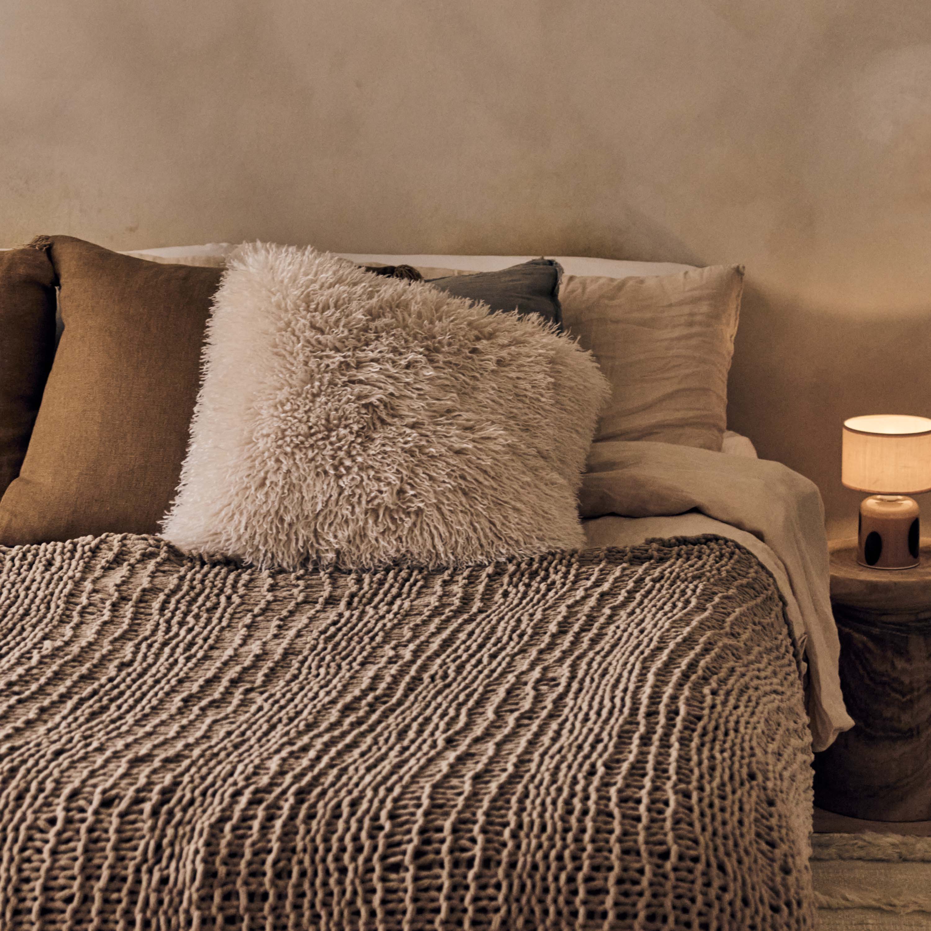 Newark Faux Fur Cushion - Image 3