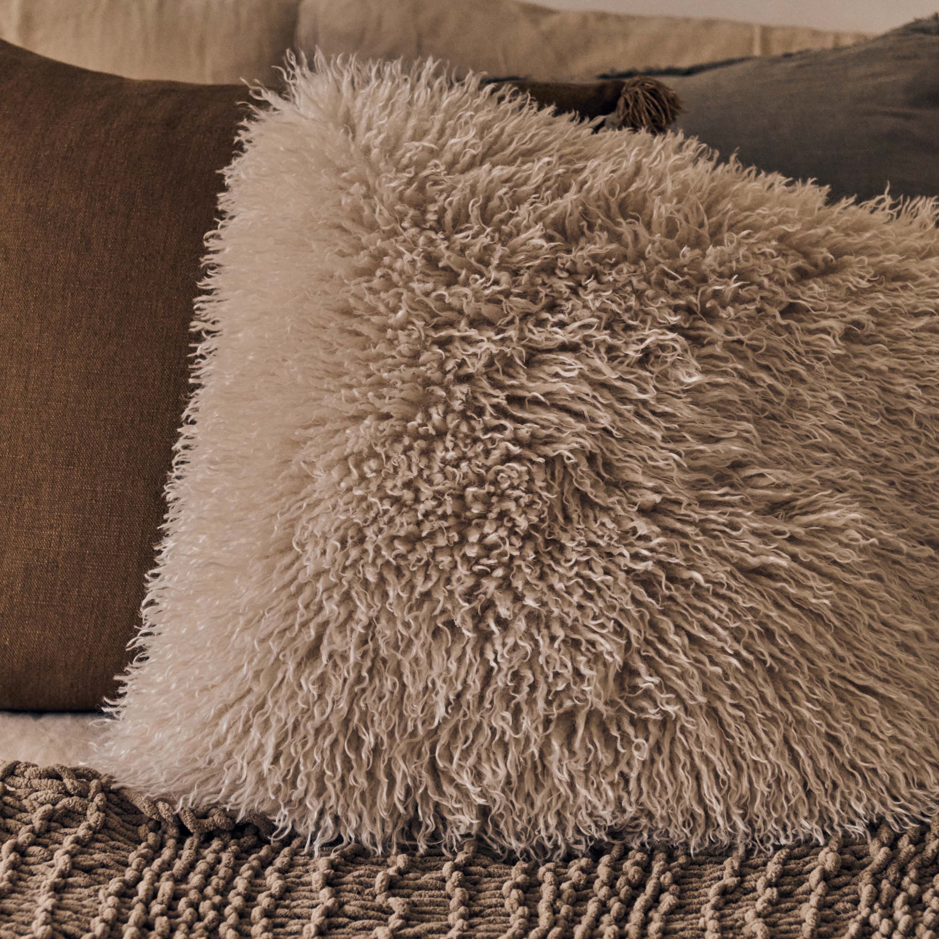 Newark Faux Fur Cushion - Image 5