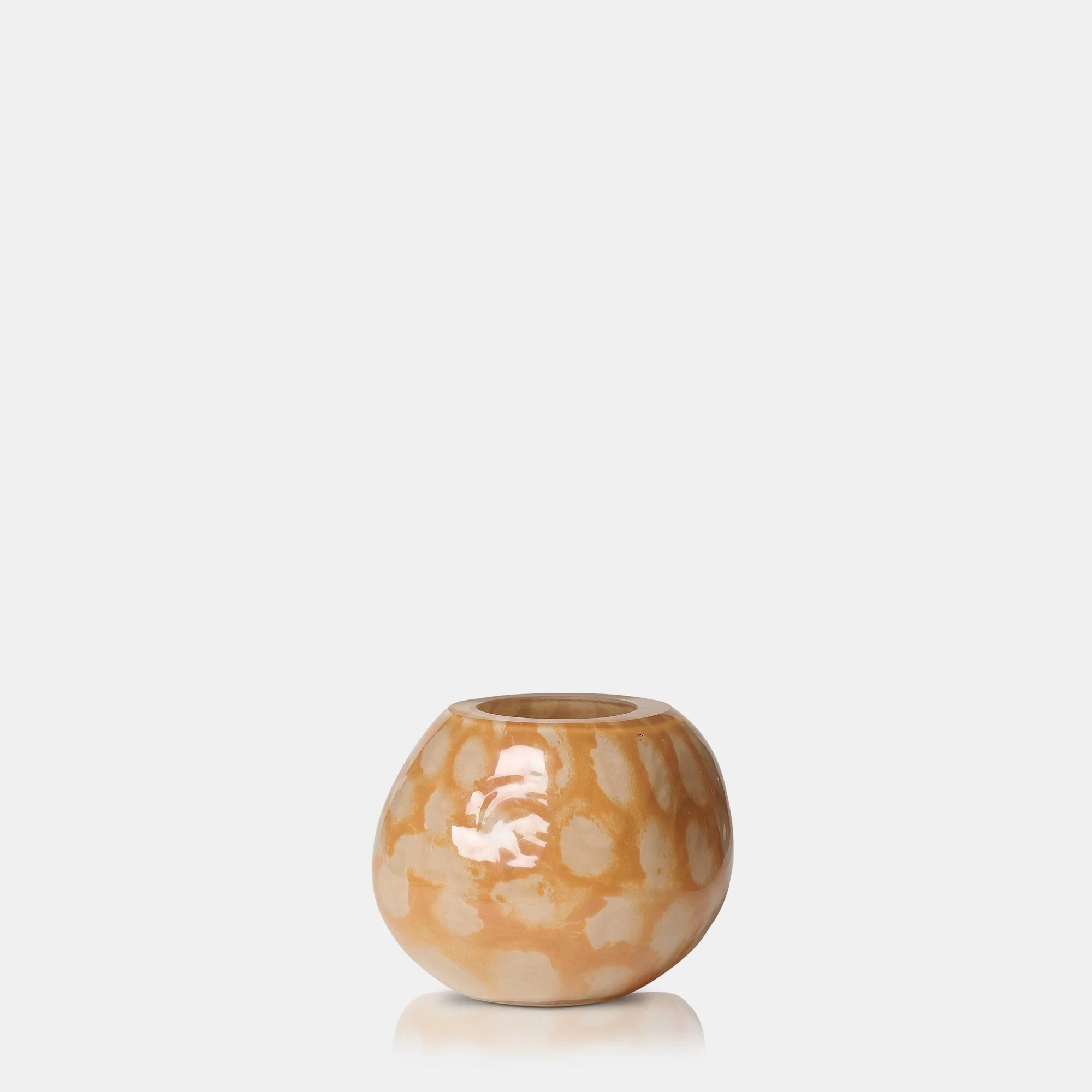 Nila Glass Candle Holder - Honey - Image 4