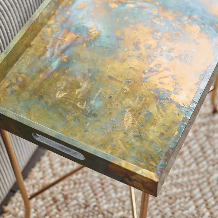 Oliver Brass Effect Side Table - Image 3