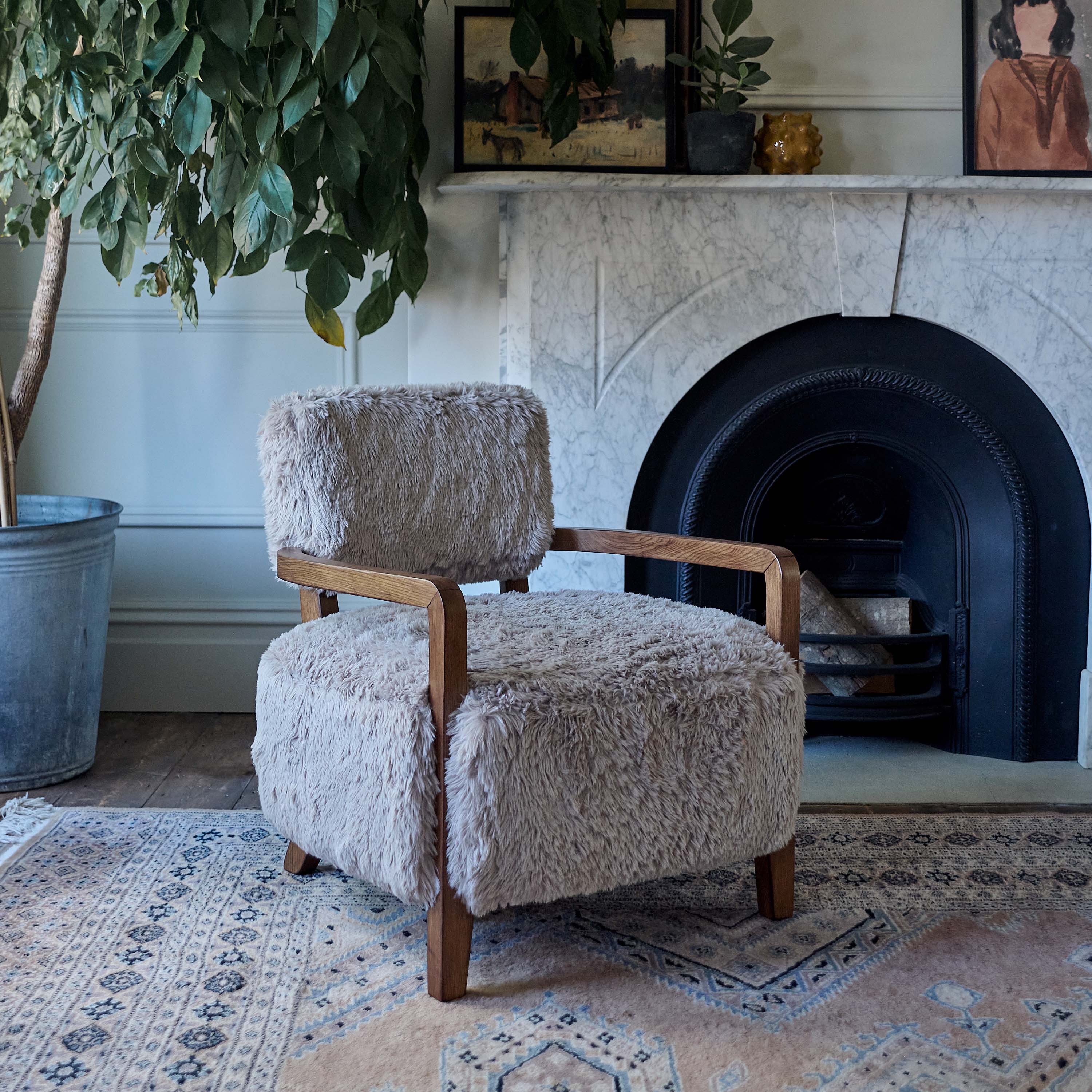 Ottawa Faux Fur Armchair - Image 2