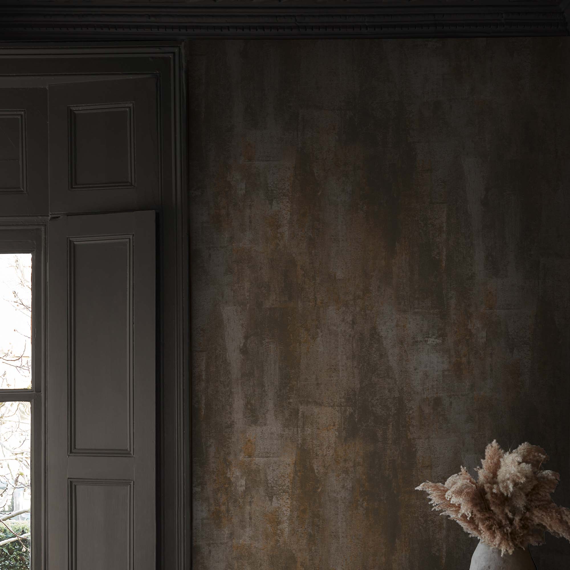Oxidized Opulence Wallpaper, Charcoal