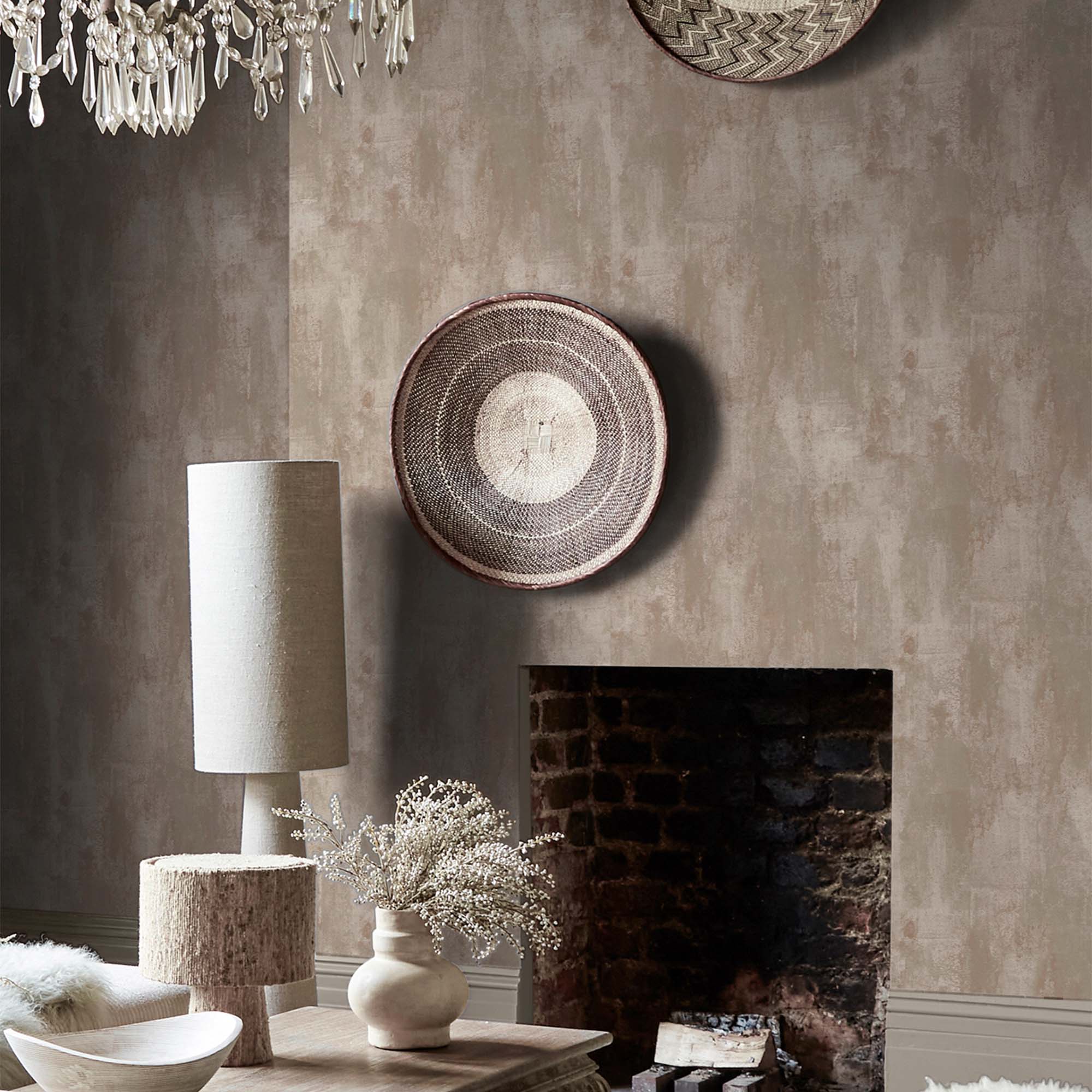 Oxidized Opulence Wallpaper, Limestone